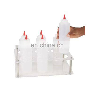 Kitchen Jar Condiment Holder Acrylic Plastic Spice Organizer Storage Holder Spice Rack