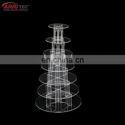 High Quality Customized 7 Tiers Acrylic Wedding Cupcake Display Stand photo-2