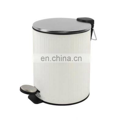 New  Dust Bin Embossed Body Stainless Steel Dustbin with Round Pedal 3L Kitchen Bathroom Garbage Bin