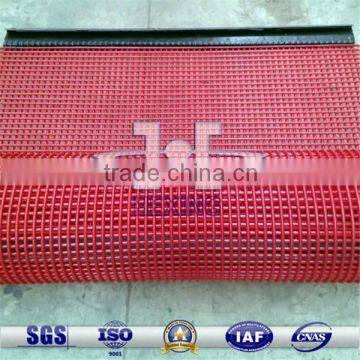 Red Steel Cord Polyurethane Screen Mesh Roll