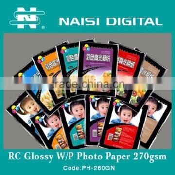 Manufacturer Waterproof Glossy Inkjet Photo Paper	270gsm