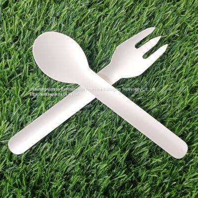 Tableware Zero Waste 100% Compostable Biodegradable Disposable Paper Pulp Spoon