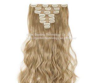 Water Wave Blonde Clip-in Human Hair Extension With Factory Price
