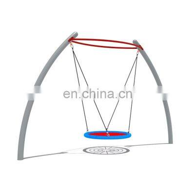 Outdoor Metal Swing Frame Set Rope Hanging Seat saucer swing