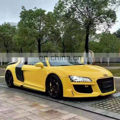 Runde Half Carbon Or Resin Material For 2008-2016 Audi R8 REGULA Style Body Kit Front Bumper Side Skirt Rear Bumper Spoiler