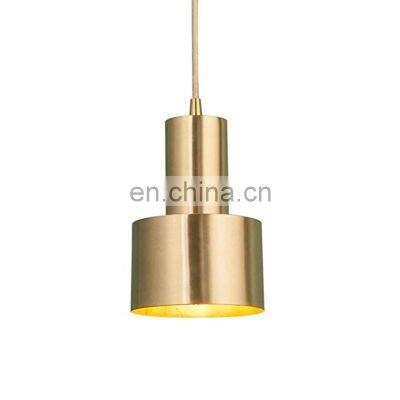 Nordic Copper Single Head Chandelier Hanging Lamp Brass Luminaire Modern Pendant Light Chandeliers Led Pendant Light