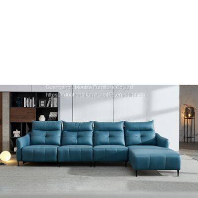 2022 New Technology Fabric Sofa Electric Multifunctional Italian Corner Living Room Space Capsule Combination Sofa photo-2