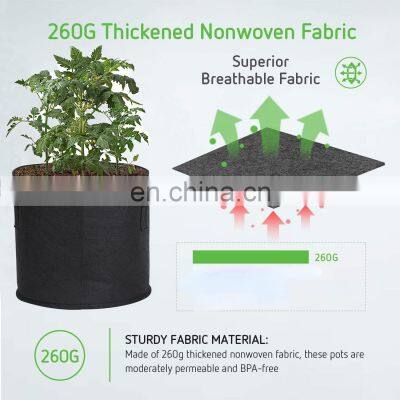 Amazon Hot Sold 3 5 100 Gallon Plant Felt Bag Non Woven Planter Pot Non-Woven Fabric Plants Eco Friendly Garden Grow Bags photo-4