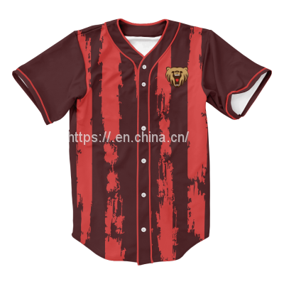 Sublimation Customized Sportswear Baseball Jersey with New Design.