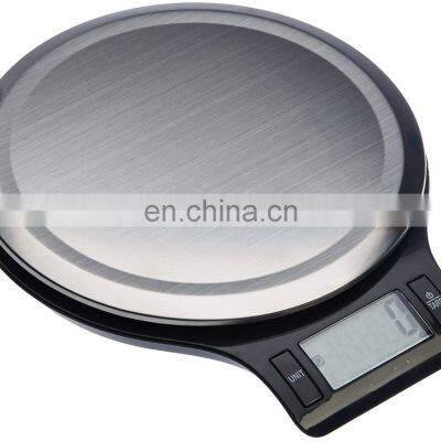 Stainless Steel Digital Kitchen Scale with LCD Display, Batteries Included