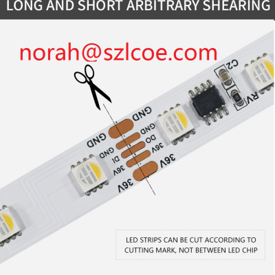 UCS2904 36V 54LEDs/m Digital LED Strip RGBW 30M Smart LED Lighting for Advertising Decoration