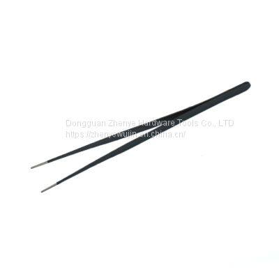 Anti Static Black Thin Blunt Head Curved Mouth Household Medical Home Repair Nail Pick 11# Tweezers