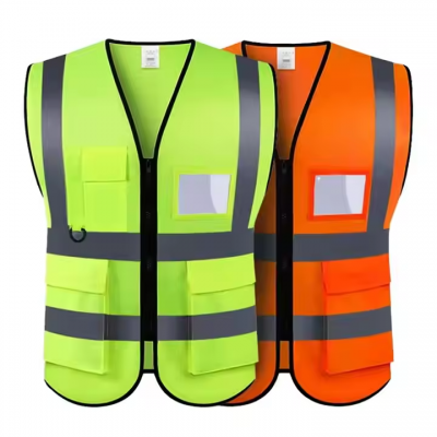 Construction Reflective Vest Green for Industry High Visibility Hi-Vis Reflective Safety Reflective Jacket Vest