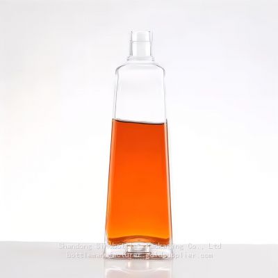 750ml square shape bottom vodka glass bottles with T bar top  SinoBottles Packaging