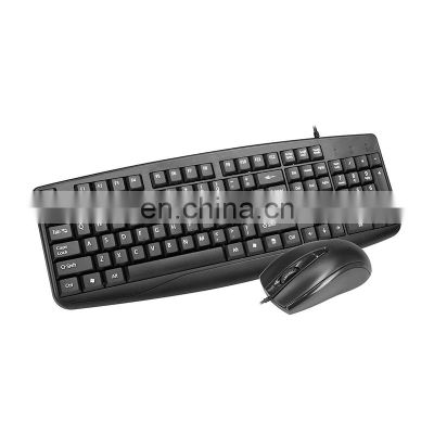 Hot selling keyboard and mouse set wired general office computer installed keyboard and mouse set