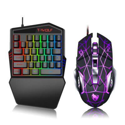 Colored TF900 mouse and keyboard with wire usb wired keyboard and mouse set desktop laptop computer universal