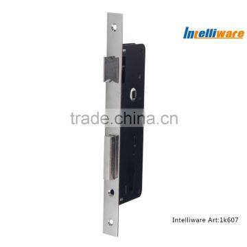 Privacy black powder coating mortise lock with solid lock body for wooden door