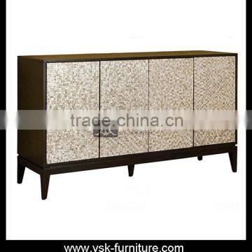 TV-074 Good Quality TV Cabinet With Shell Decorative For Chain Hotel