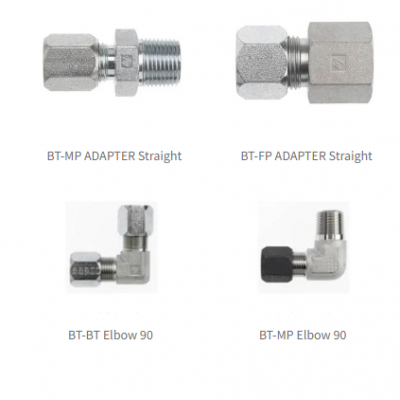Flareless Bite Type Flareless Bite Type Tube Union Flareless Bite Type adapter Tube x NPT Male Straight Adapter Female Male Thread,