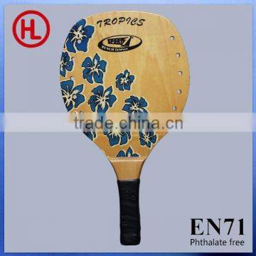 2015 new arrival Hot sale square poplar wooden beach tennis racket /beach paddle rackets with holes set wholesale