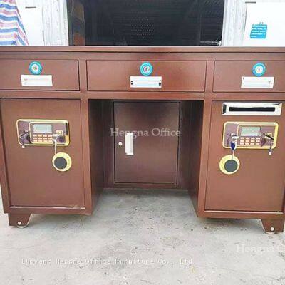 Executive Metal Table With Dual Keypad Safe for CEO Office; Spacious Work Surface for Daily Business Management photo-2