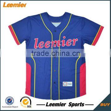 New trendy custom sublimated v neck baseball jerseys