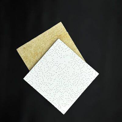 Mineral Fiber Panel for School Classroom Ceiling 15mm Smooth White Soundproof