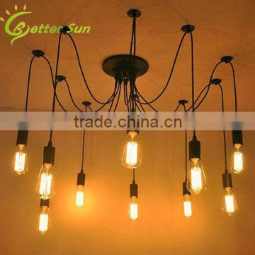 10 Lights Edison Chandelier Light Pendant Lamp