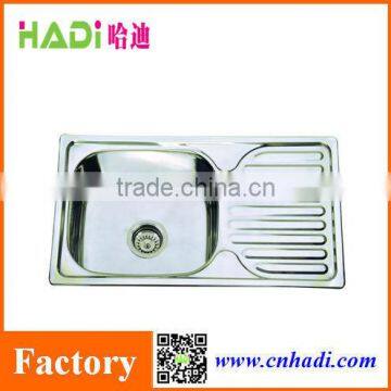 Single Bowl Stainless Steel Sink With Drainboard HD7642