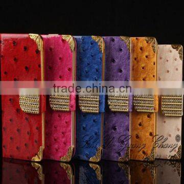 High Qanlity Diamond Leather Case for iPhone 4 4S Wallet Cases