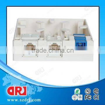 white cat5e plastic surface mount box single port