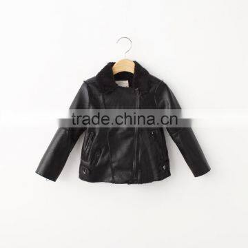 Kids Clothing Autumn Winter New Children Leather Girl Coat High Quality Girls Outerwear Kids Wear