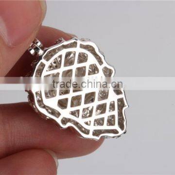 China Jewelry Manufacturer Suply Sterling Silver Paved Leopard Head Pendant photo-5