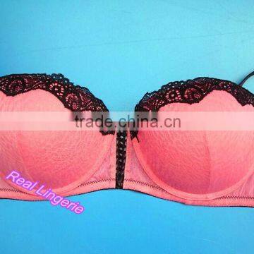 Leopard Jacquard Lace Underwear Set, Plus Size Bra Set
