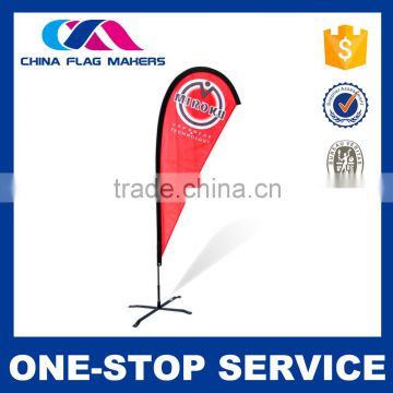 2015 New Arrival Quality First Good Design Customized Logo Printed Teardrop Flag With Ground Stake Base