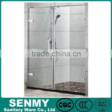 China factory wholesale supplier high quality 304 stainless steel hinge frameless 2 sides glass bath screen