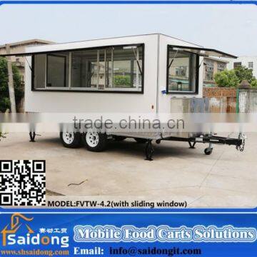 Good type Mobile kitchen trailer, food trailer, fast food sell trailer for sale