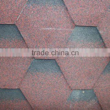 Chinese red color asphalt shingle roof shingle for roof tiles for sale