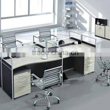 Standard sizes of 4 seat office partition workstation cubicle table (SZ-WST603)