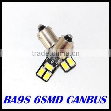 BA9S CANBUS 6SMD 5630 5730 LED car Interior Bulbs Wedge Lamp Car Indicators Light