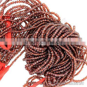 mozambique garnet beads,2-3mm rondelle faceted gemstone strand,wholesale beads manufacturers india