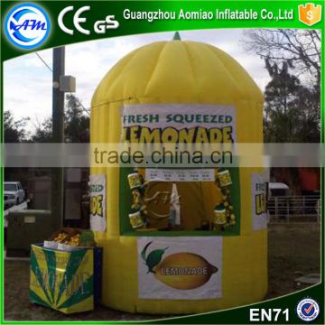 Customize outdoor show display inflatable lemonade booth for sale