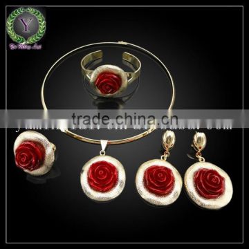 luxury red rose design African jewelry wholesale