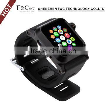 Aluminum Case Protector for iWatch Silicone Bands Strap For Apple Watch 38mm 42mm Available