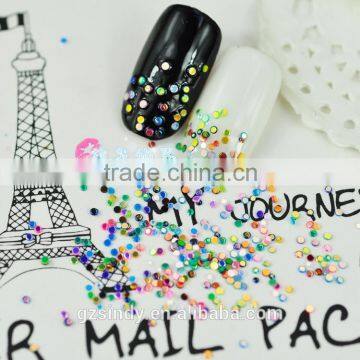 1mm Nail Art Glitter Powder Charm UV Gel Acrylic AB Color Mixed Powder & Sequin Nail Art Round Glitter Sequins ZX:GP19                        
                                                Quality Choice