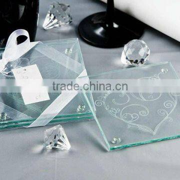 Glass Photo Frame Wedding Coasters