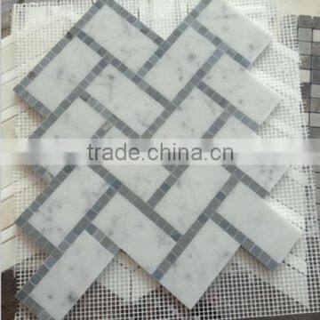 High Quality White Marble Carrara White Mosaic for Interior Decoration photo-2