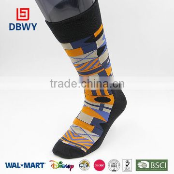 pure cotton knee high business stockings for men wholesale custom men socks