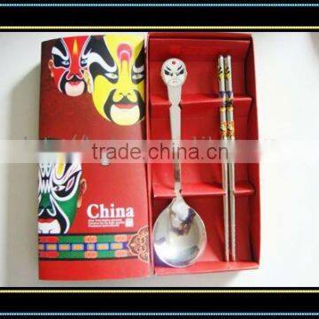 Beijing Opera Facial Masks stainless steel floral dinnerware sets