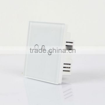 3 gang Touch sensitive electrical wall switch with Glass panel PY-WS3